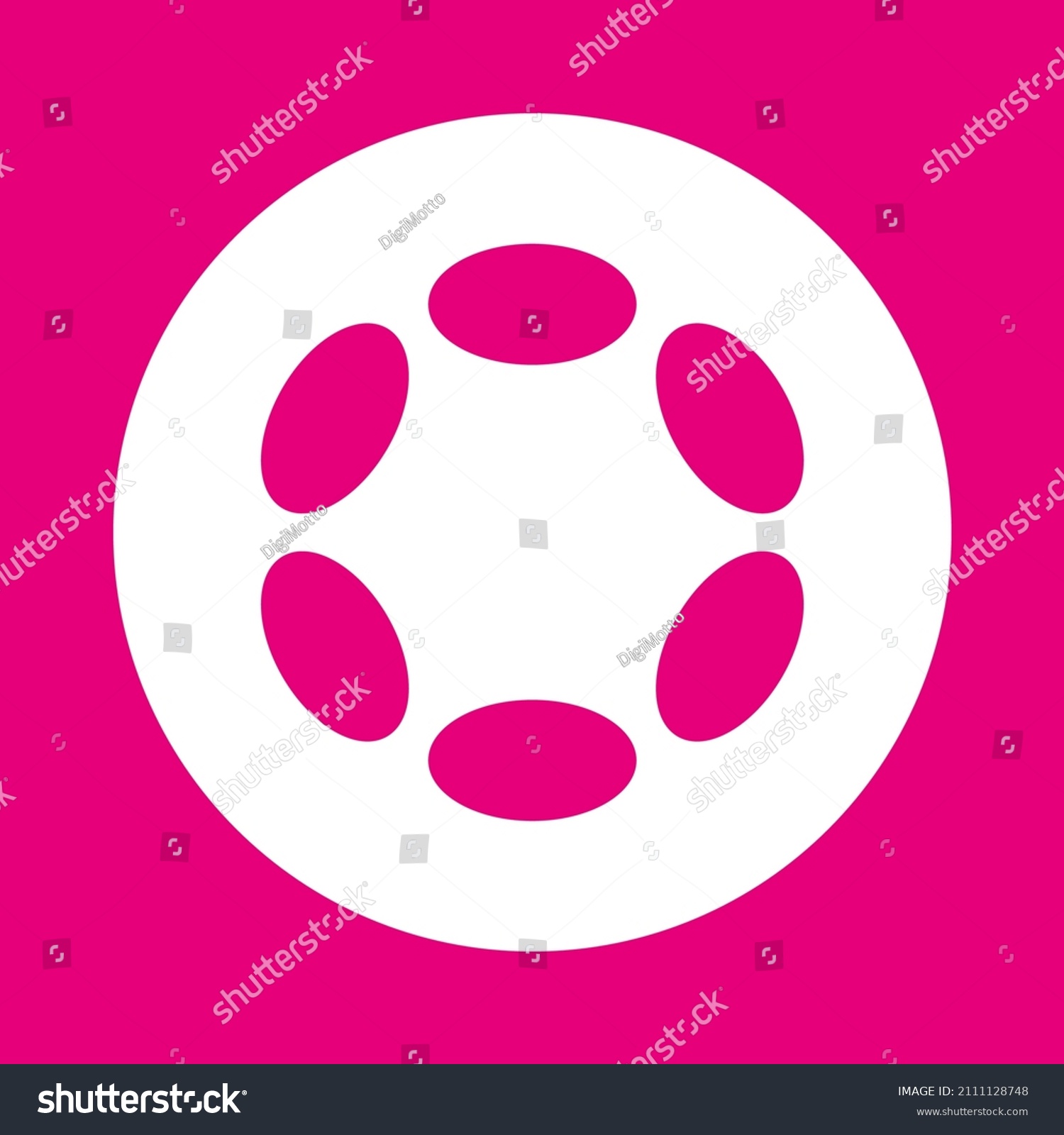 SVG of New Polkadot Coin Icon DOT Cryptocurrency logo vector illustration. Best used for T-shirts, mugs, posters, banners, social media and trading websites. svg
