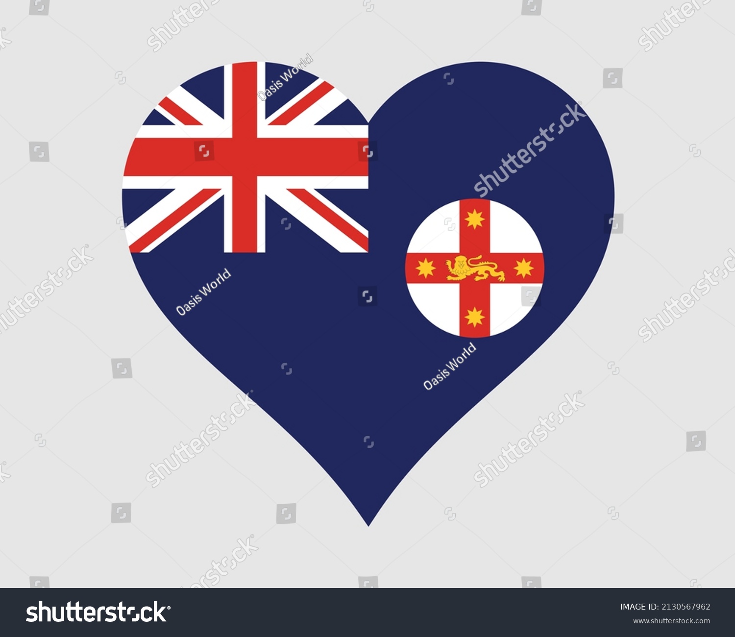SVG of New South Wales Australia Heart Flag. NSW Love Shape Flag. Australian State Banner Icon Sign Symbol Clipart. EPS Vector Illustration. svg