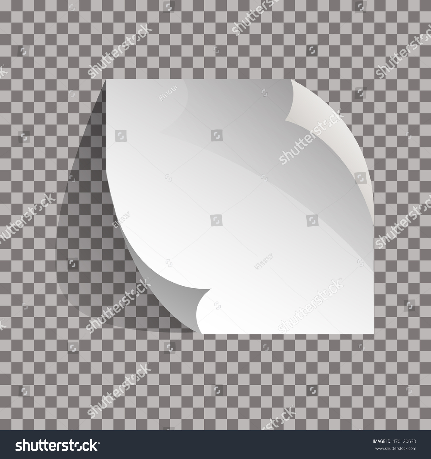 New White Page Curl On Blank Stock Vector (Royalty Free) 470120630