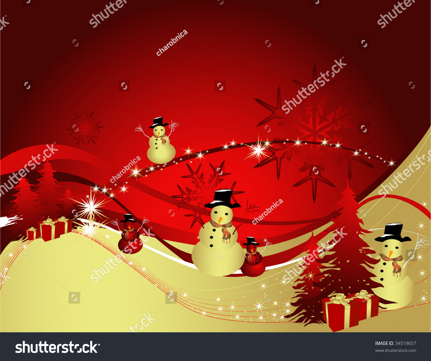New Year Background Stock Vector (Royalty Free) 34519657
