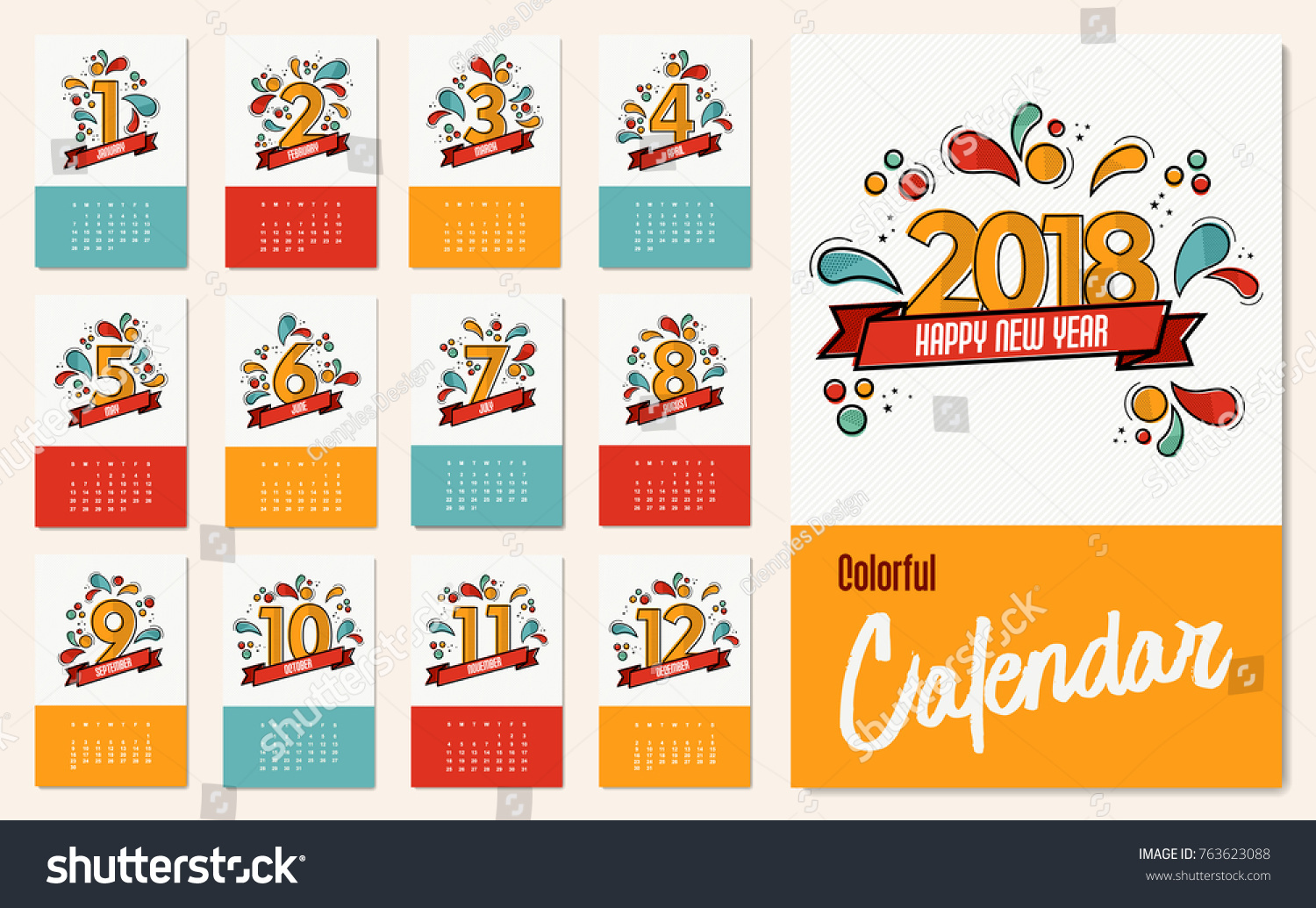 Monthly Event Calendar Template from image.shutterstock.com