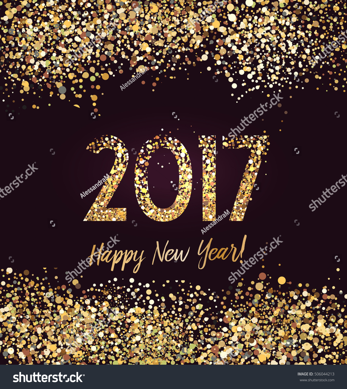 New Year Card Stock Vector Illustration 506044213 : Shutterstock