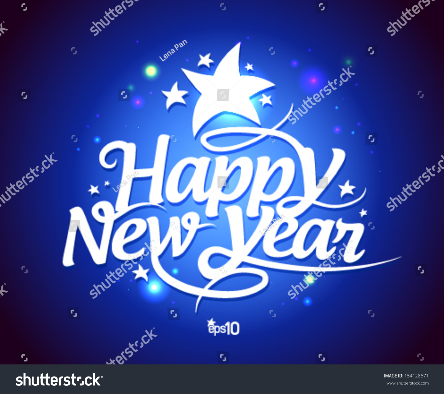 New Year Card Design Template. Eps10. Stock Vector Illustration 154128671 : Shutterstock