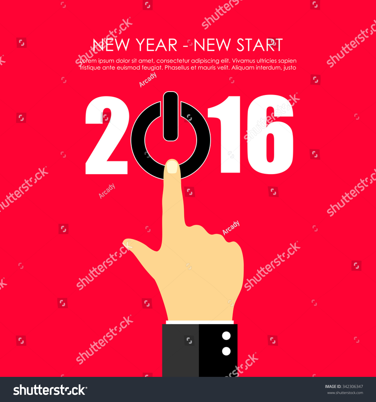 New Year Greeting Card Design Stock Vector 342306347 : Shutterstock