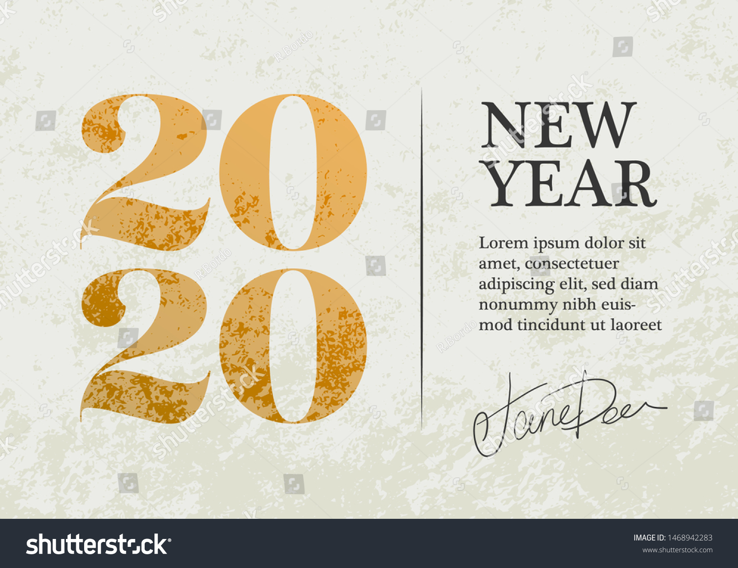 New Year 2020 Greeting Card Design Stock Vector Royalty Free 1468942283