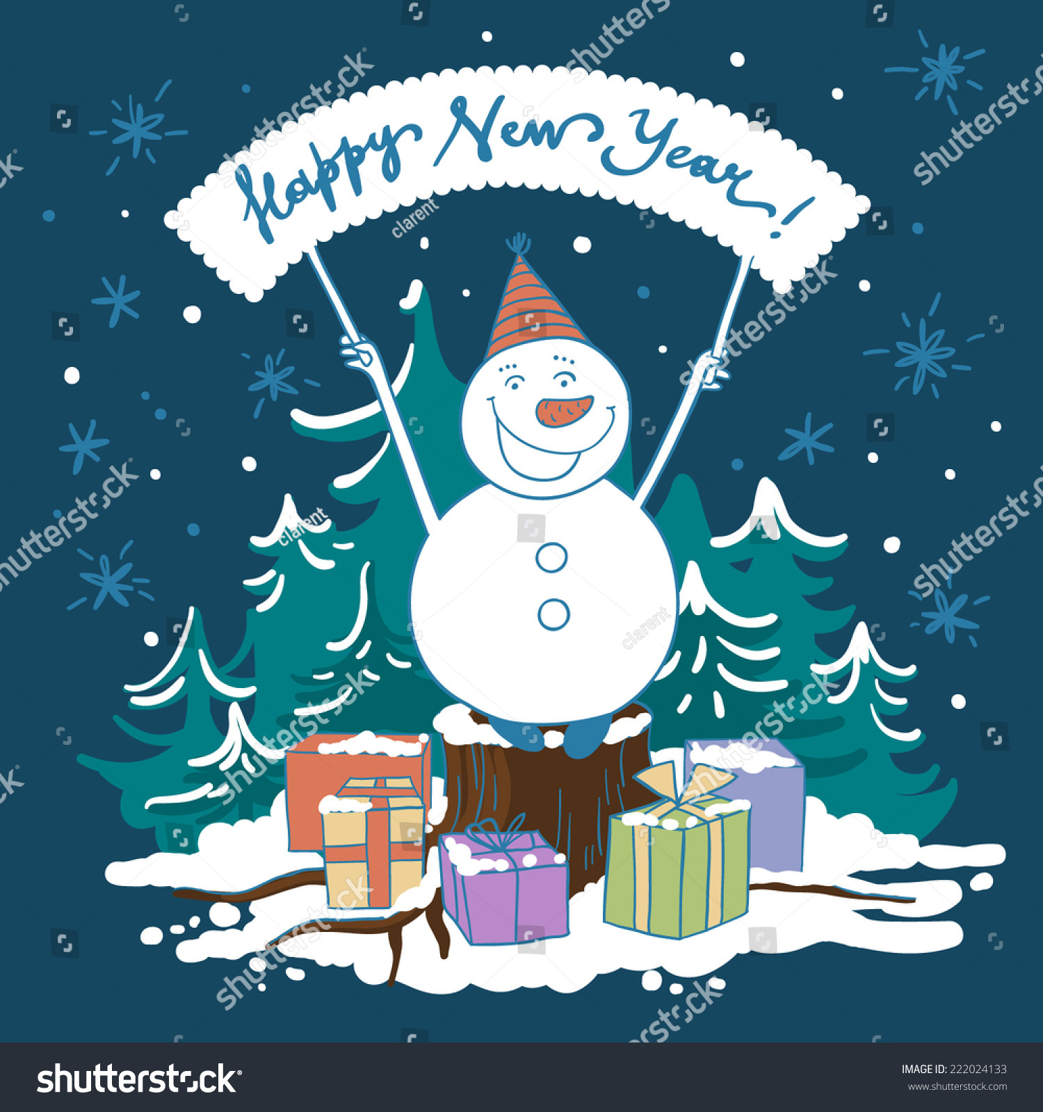 New Year Illustration - 222024133 : Shutterstock