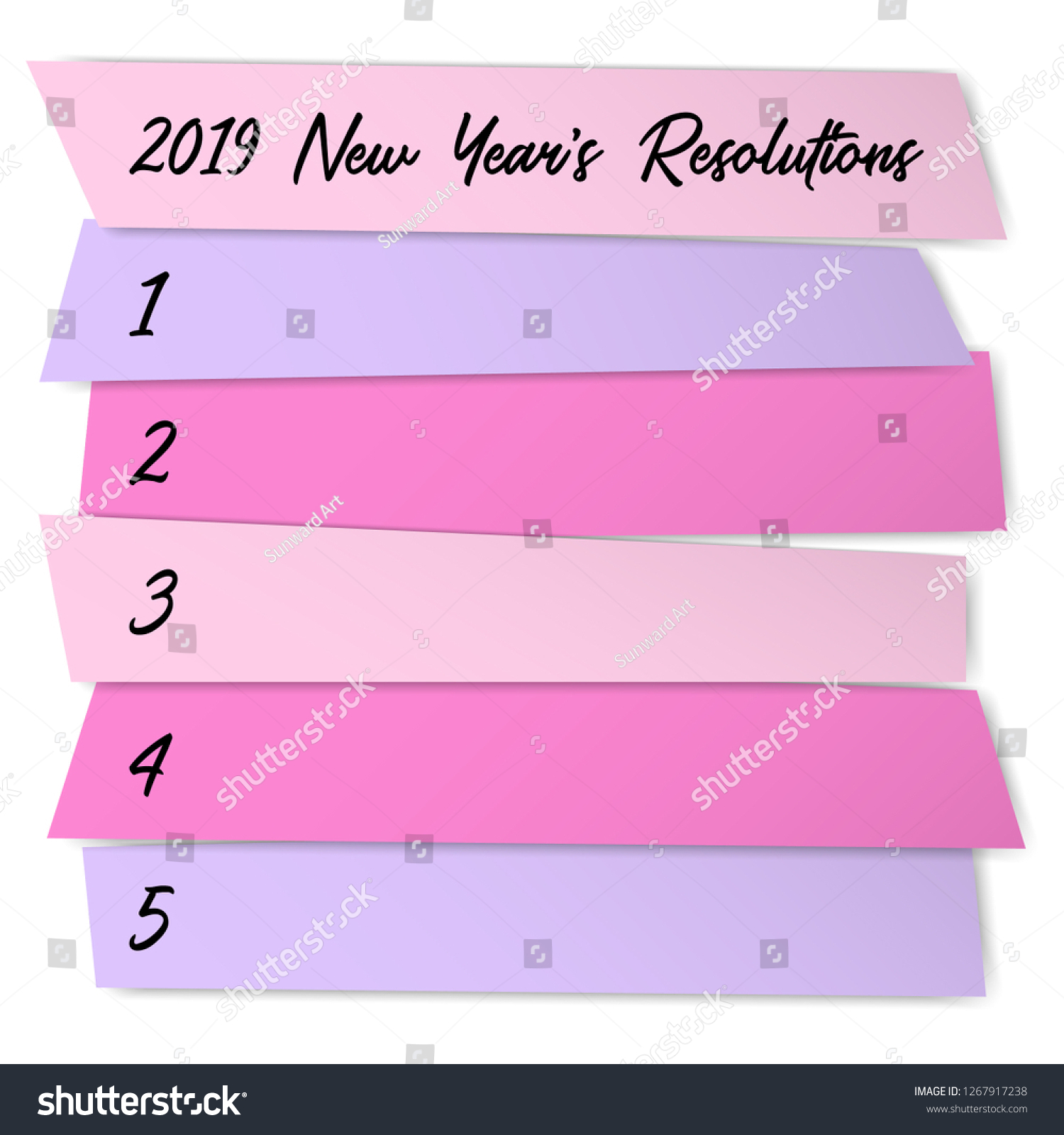 New Year's Resolution List Template from image.shutterstock.com