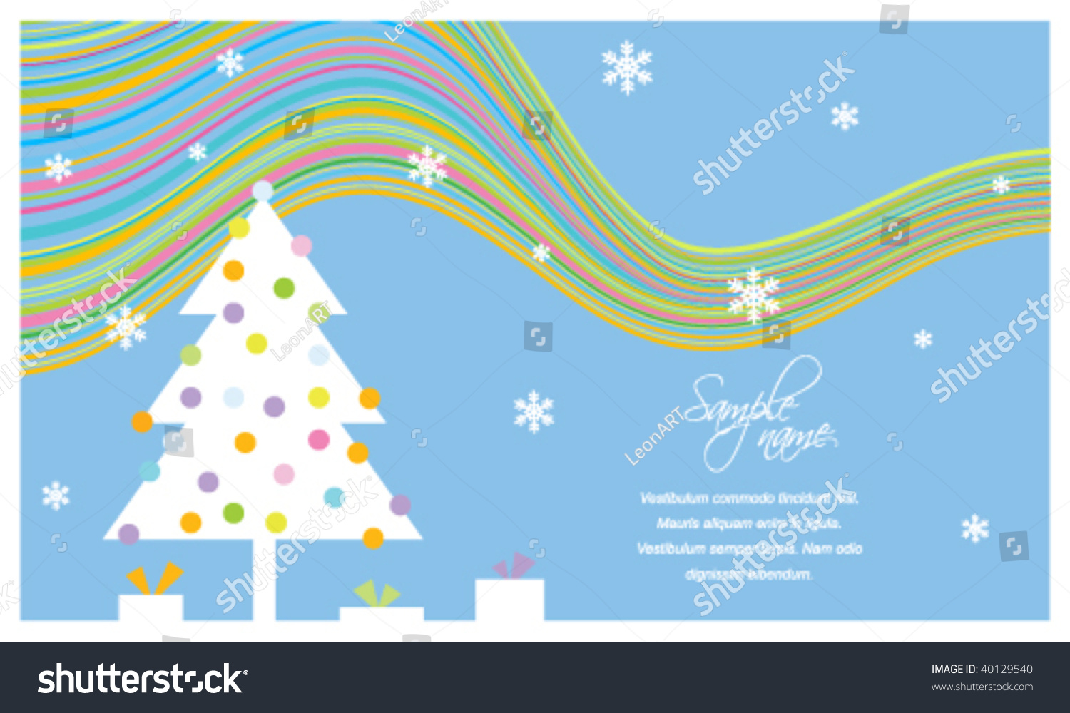 New Year&#039;S Card Stock Vector 40129540 : Shutterstock