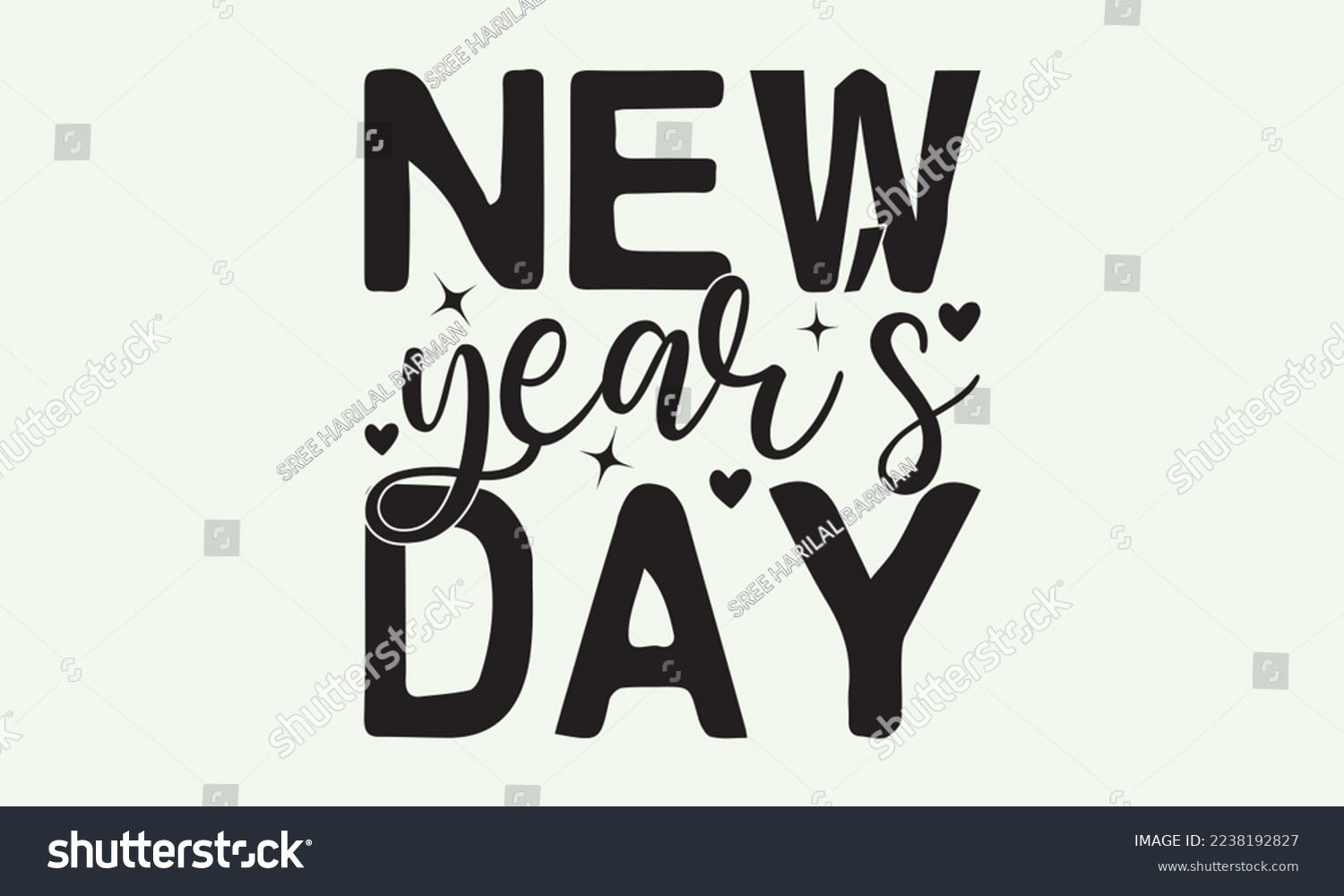 SVG of New year’s day - President's day T-shirt Design, File Sports SVG Design, Sports typography t-shirt design, For stickers, Templet, mugs, etc. for Cutting, cards, and flyers. svg