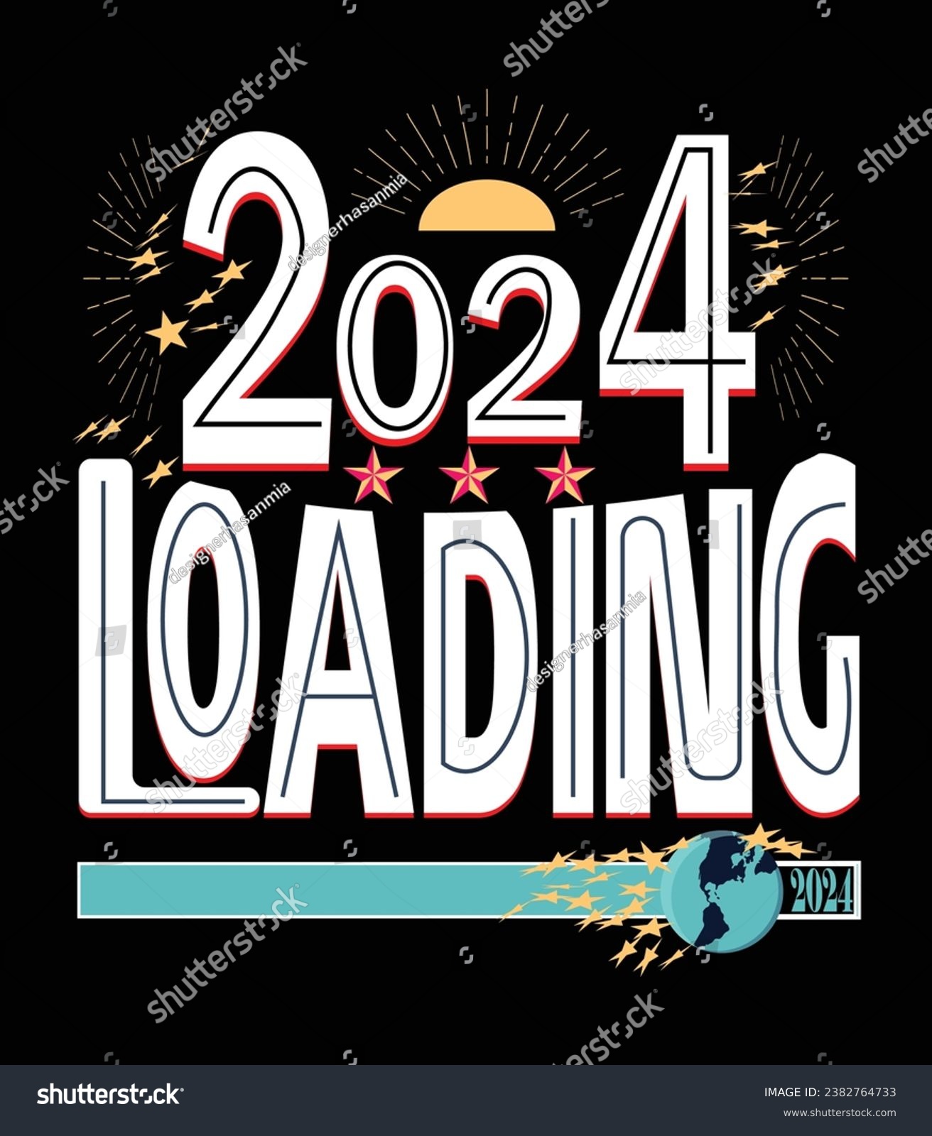 SVG of New Year 2024 T-shirt, Poster, Template, Vector Design svg