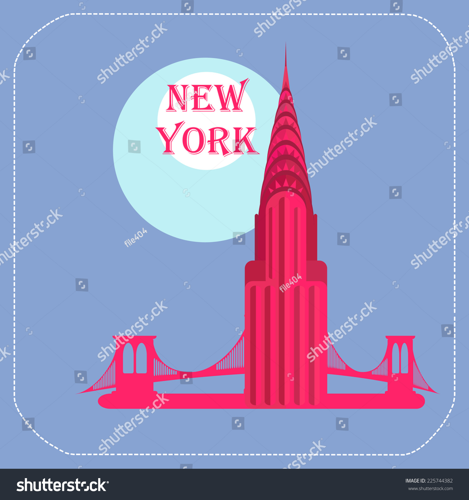 SVG of New York Chrysler Building icon flat svg