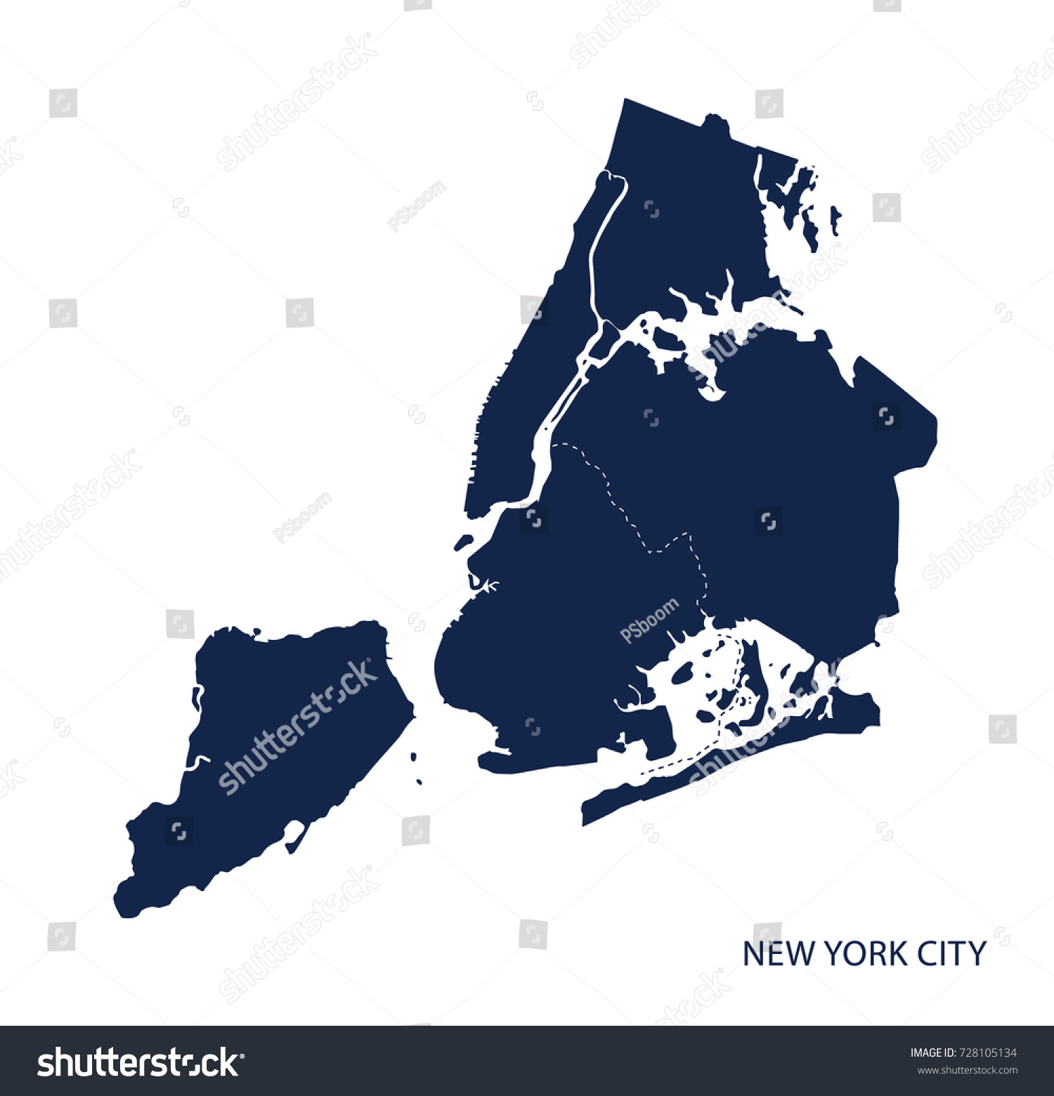 New York City Map Vector vector - Stock Vector New York City Map Vector 728105134