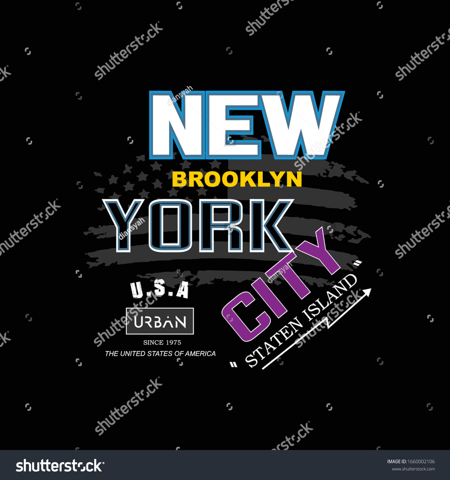 New York City Slogan Typography Graphic Stock Vector (Royalty Free ...