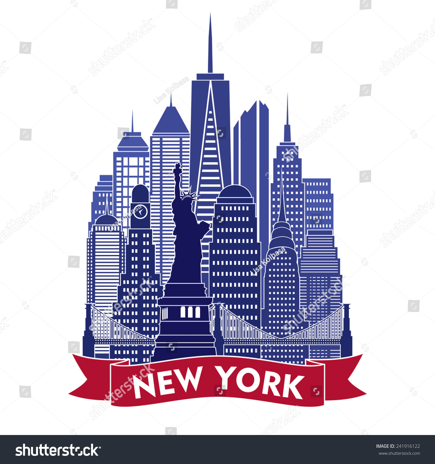 SVG of New York city. Vector illustration svg