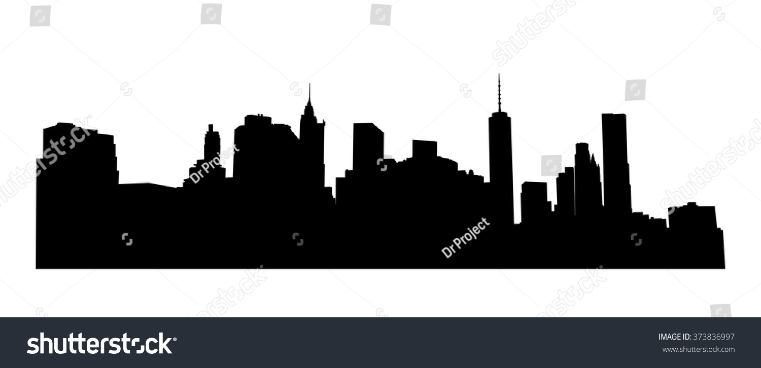 New York Cityscape Manhattan View Brooklyn Vector de stock (libre de