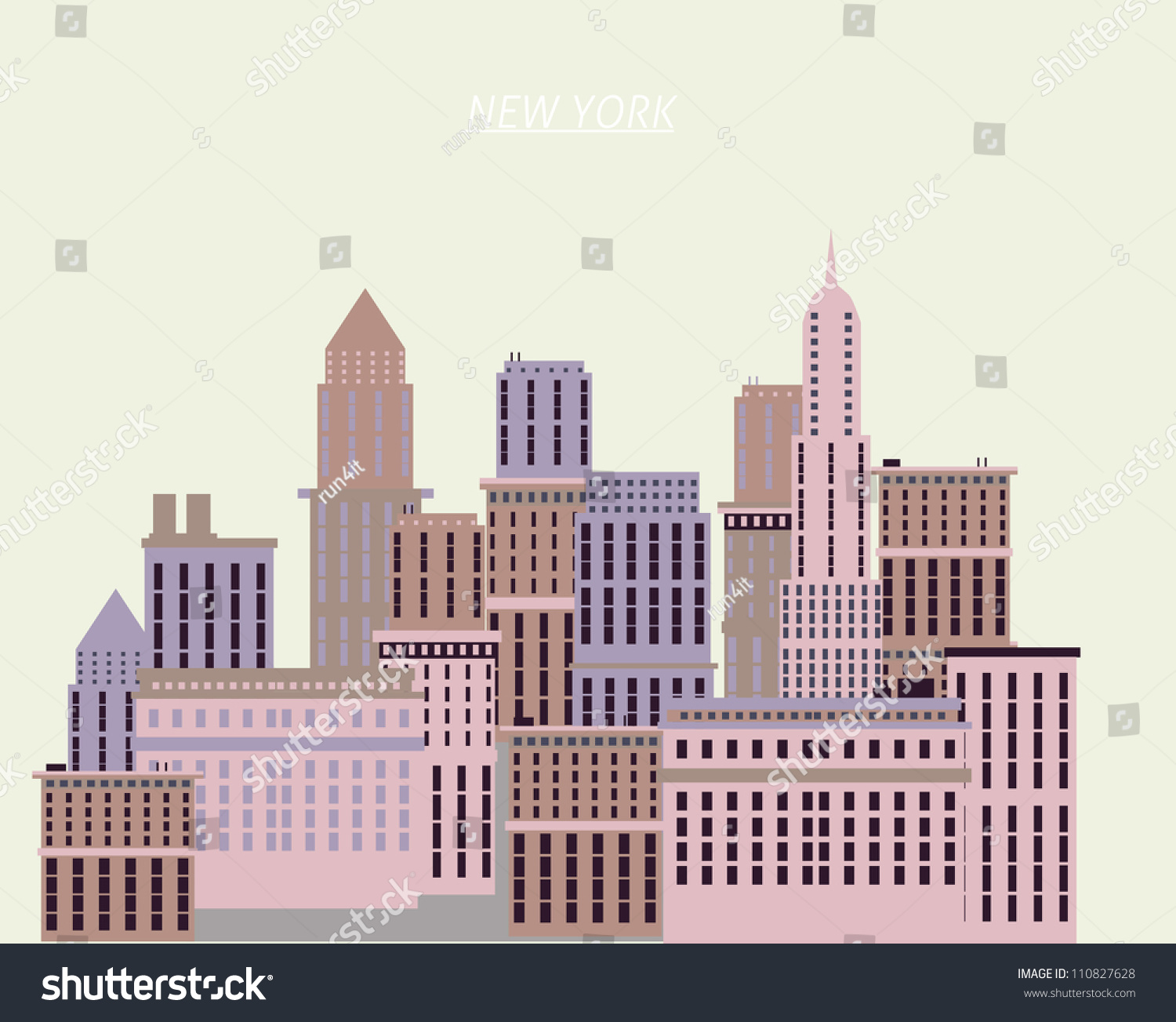 SVG of New York houses illustration svg