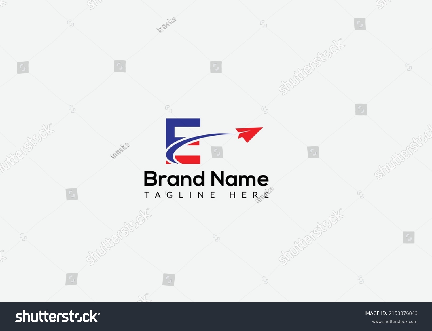 News Logo On Letter E Template Stock Vector (royalty Free) 2153876843 