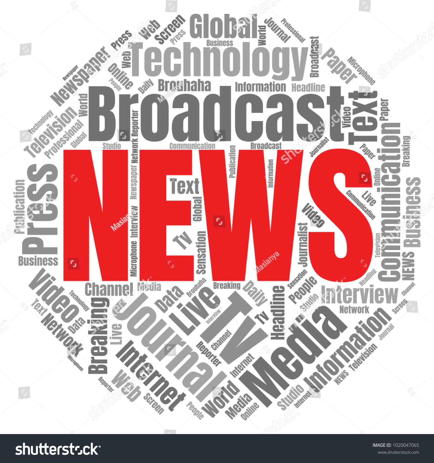 News Word Cloud Breaking News Vector Stock Vector (Royalty Free ...