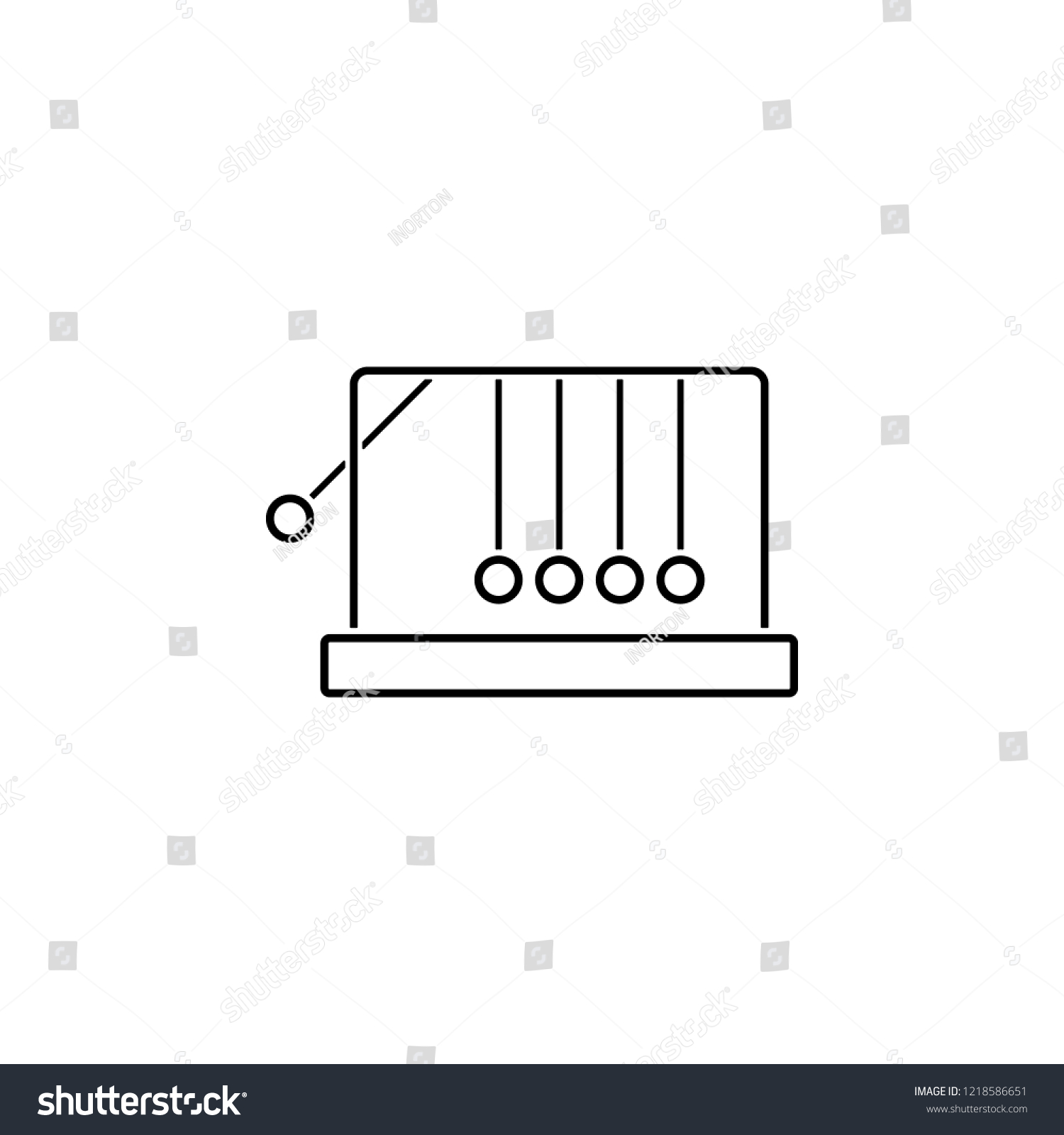 Newton Cradle Icon Simple Outline Vector Stock Vector Royalty Free 1218586651 Shutterstock 1942