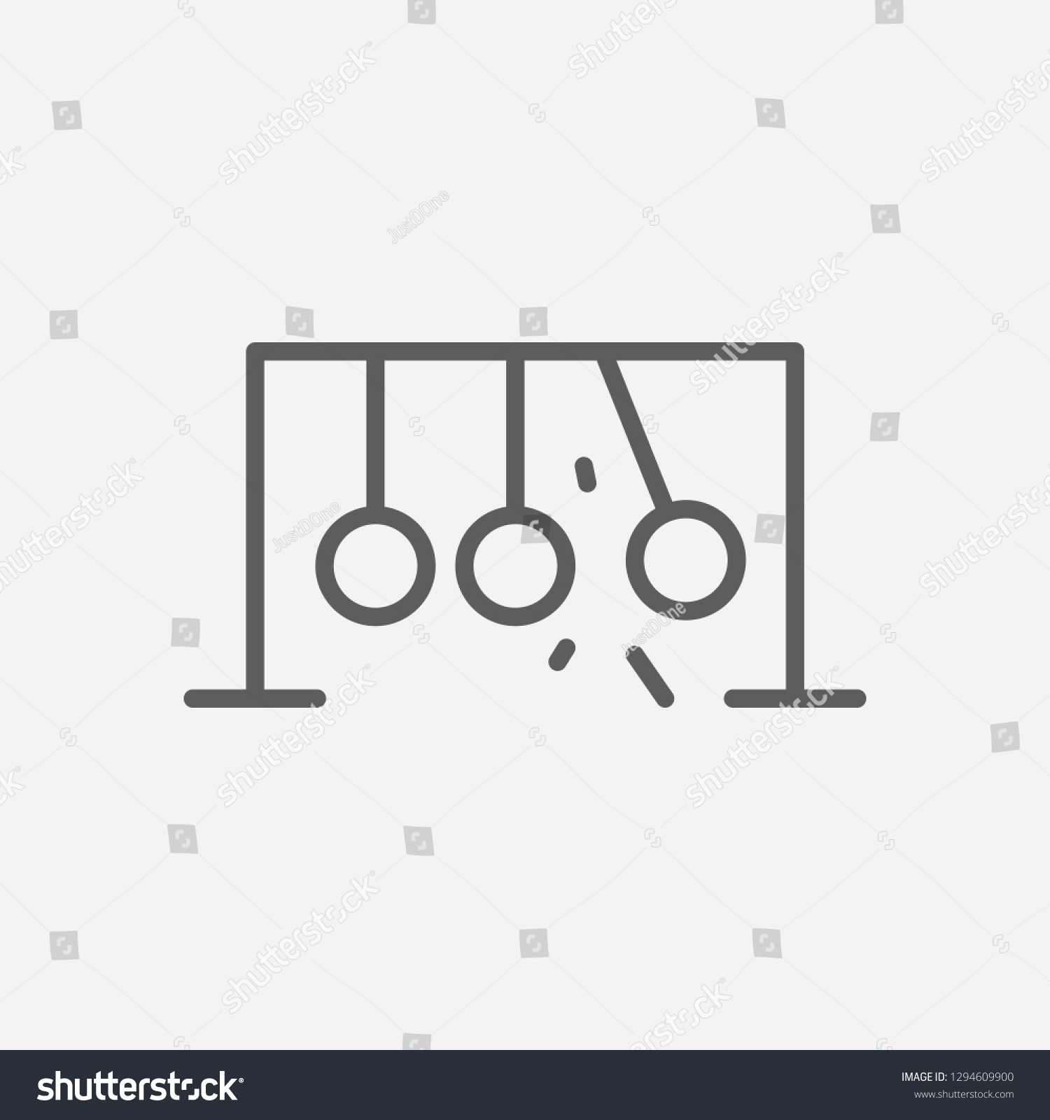Newtons Cradle Icon Line Symbol Isolated Stock Vector Royalty Free 1294609900 0481