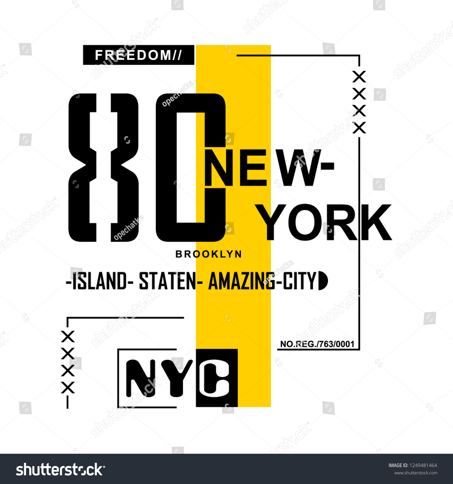 Newyork Typography Designvector Illustration Stock Vector (Royalty Free ...