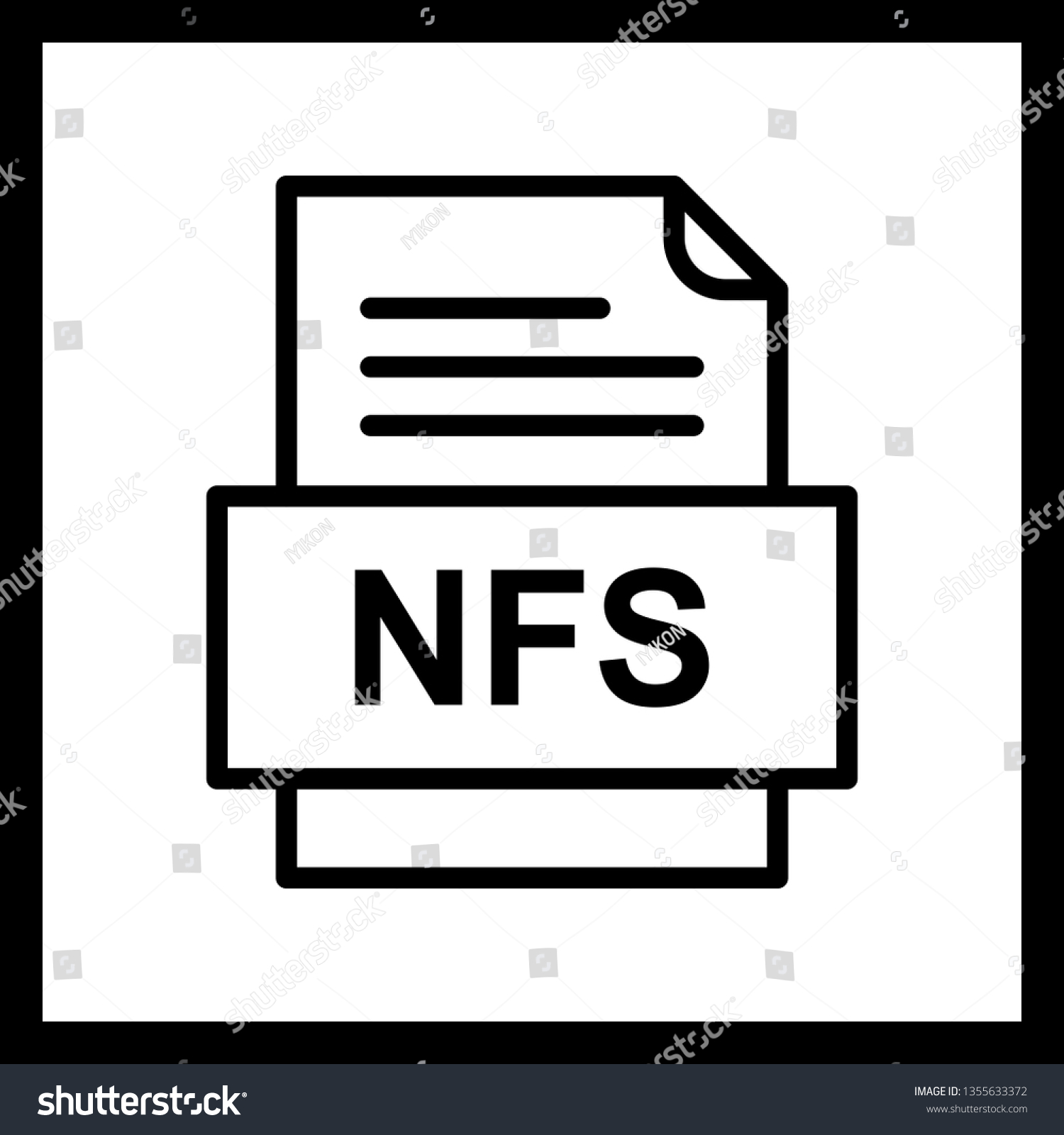 Nfs File Document Icon のベクター画像素材 ロイヤリティフリー