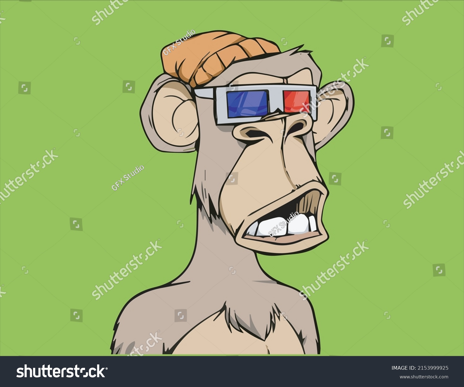 Nft Monkey Art Flat Vector Illustration Stock Vector Royalty Free Nft Monkey Art Flat Vector Illustration Stock Vector Royalty Free