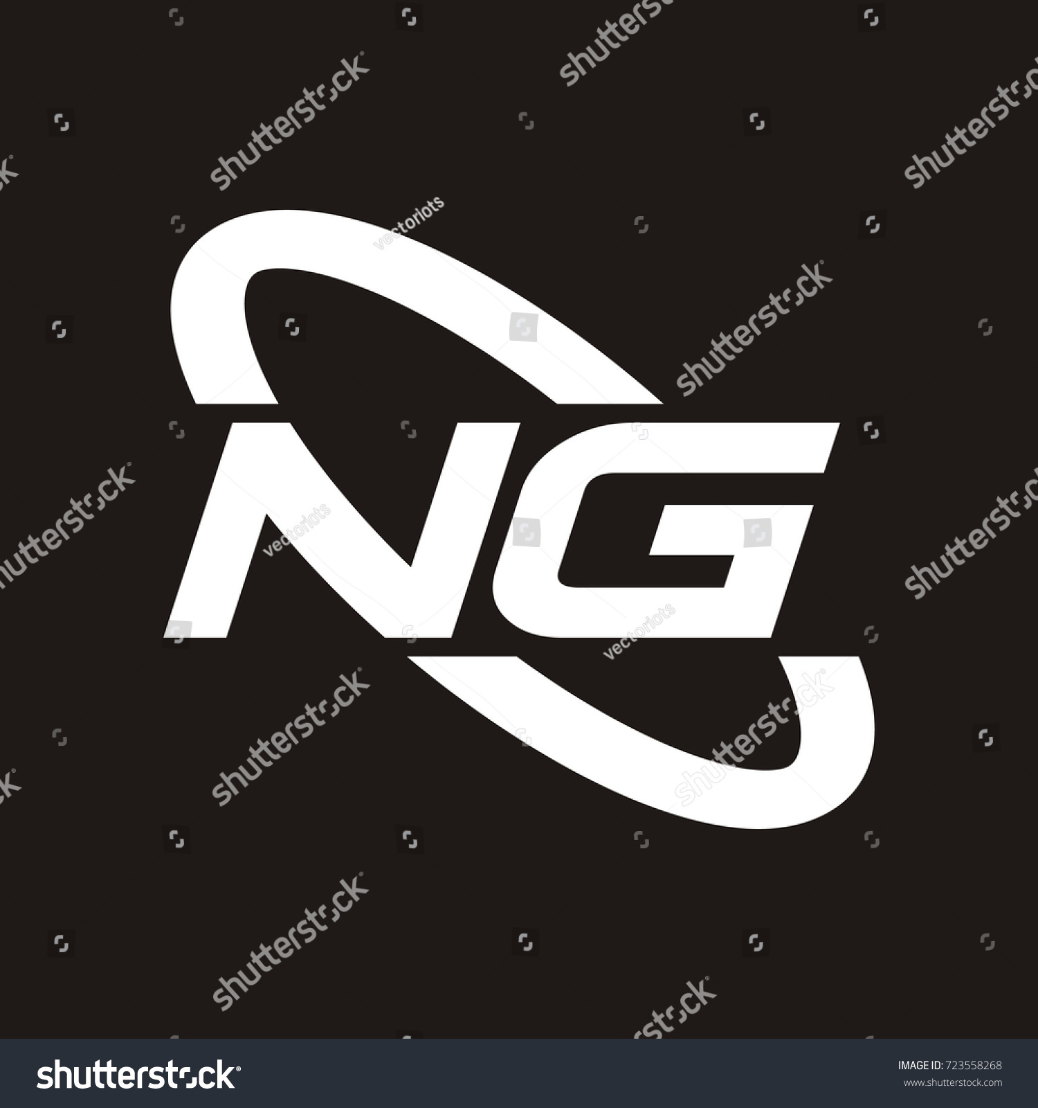 Ng Letter Logo Design Template Vector Stock Vector (Royalty Free ...