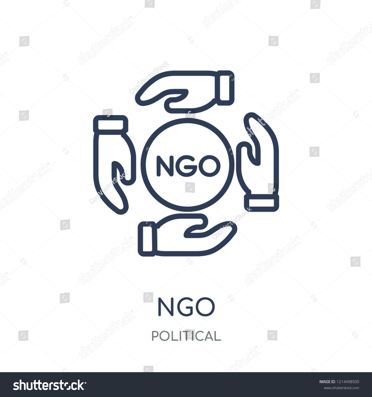 Ngo Icon Ngo Linear Symbol Design Stock Vector (Royalty Free ...