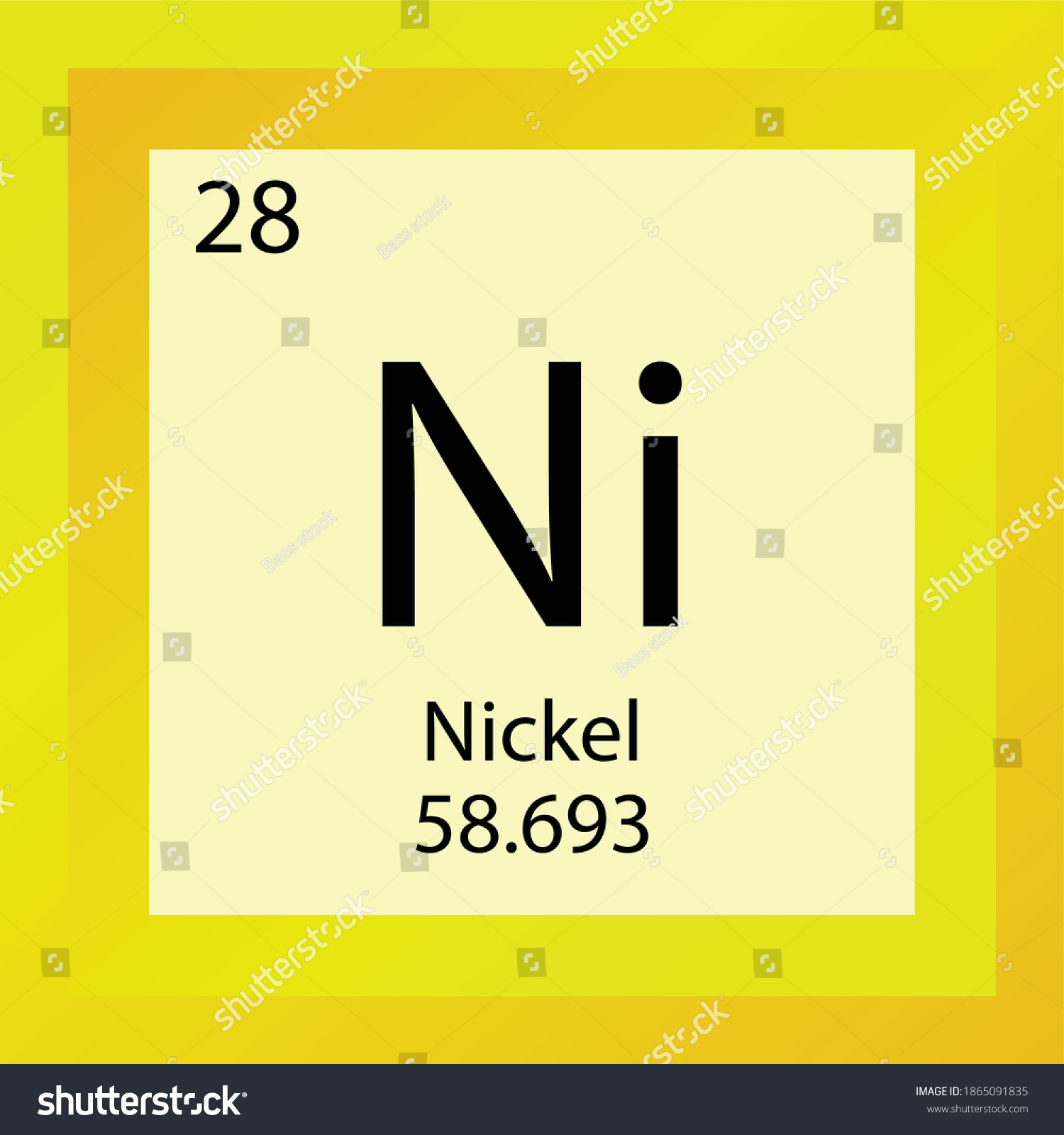 Ni Nickel Chemical Element Periodic Table Stock Vector Royalty Free 1865091835 Shutterstock 6537