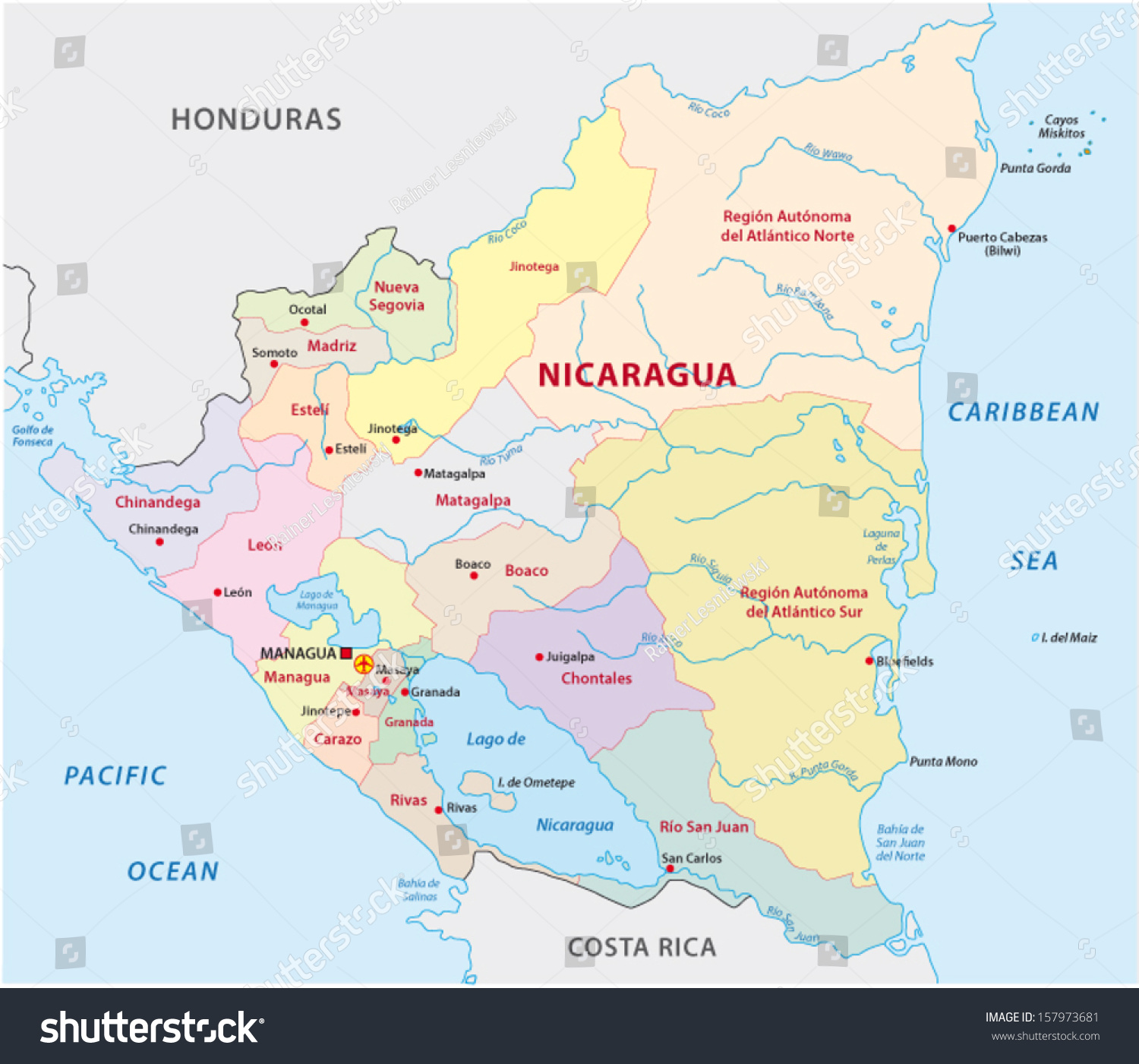 1,124 Nicaragua administrative Images, Stock Photos & Vectors ...