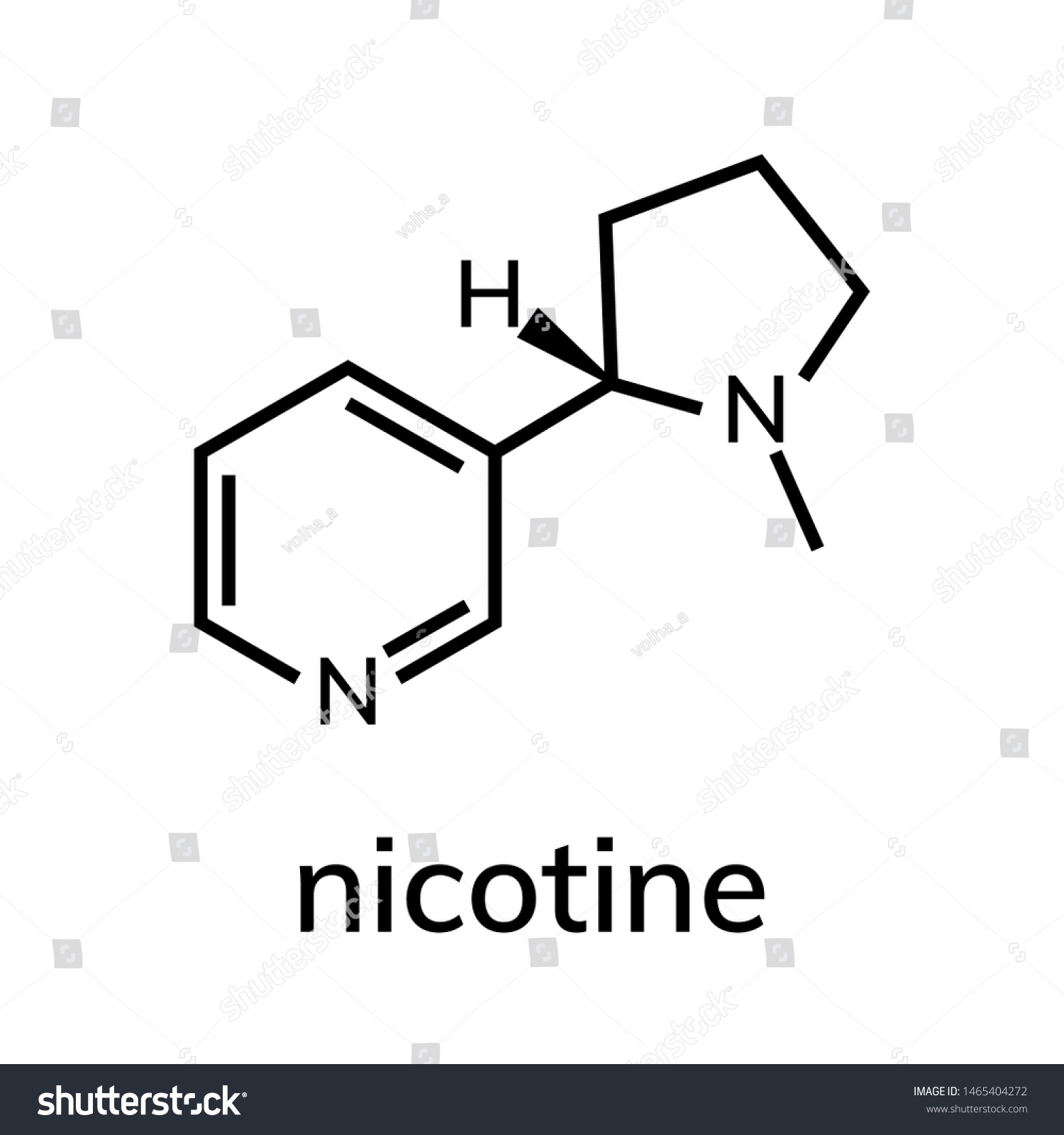 Nicotine Chemical Formula On White Background Stock Vector (Royalty ...