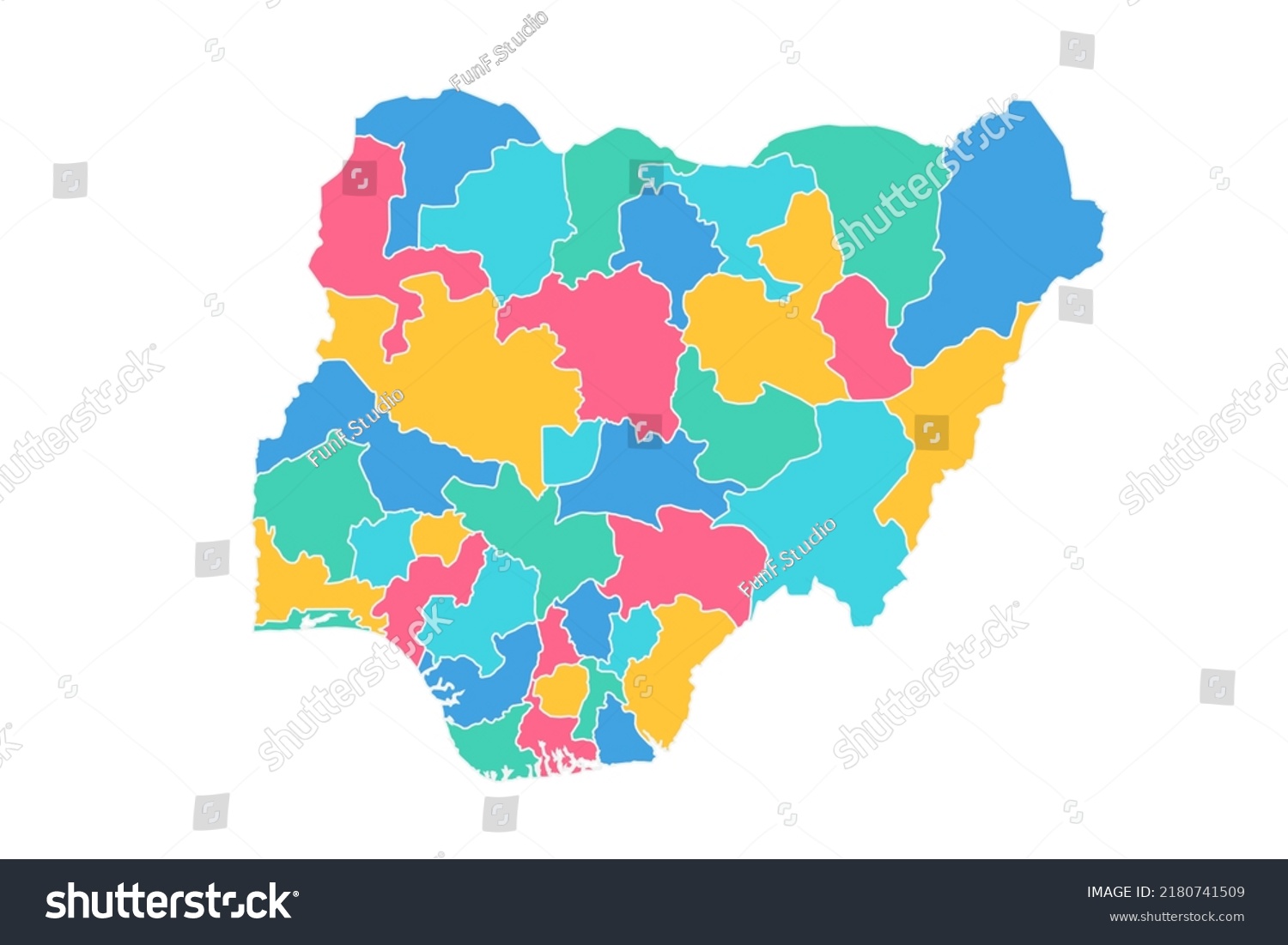 Nigeria Map World Map International Vector Stock Vector Royalty Free Stock Vector Nigeria Map World Map International Vector Template With High Detailed Including Blue Green 2180741509