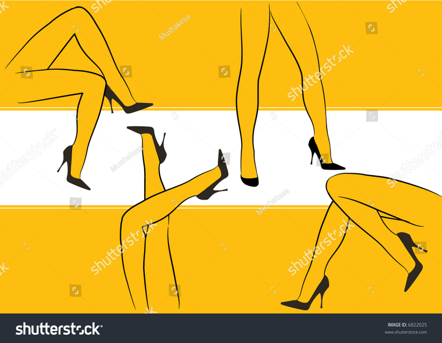 Night Club Legs Vector Illustration Stock Vector Royalty Free 6822025 