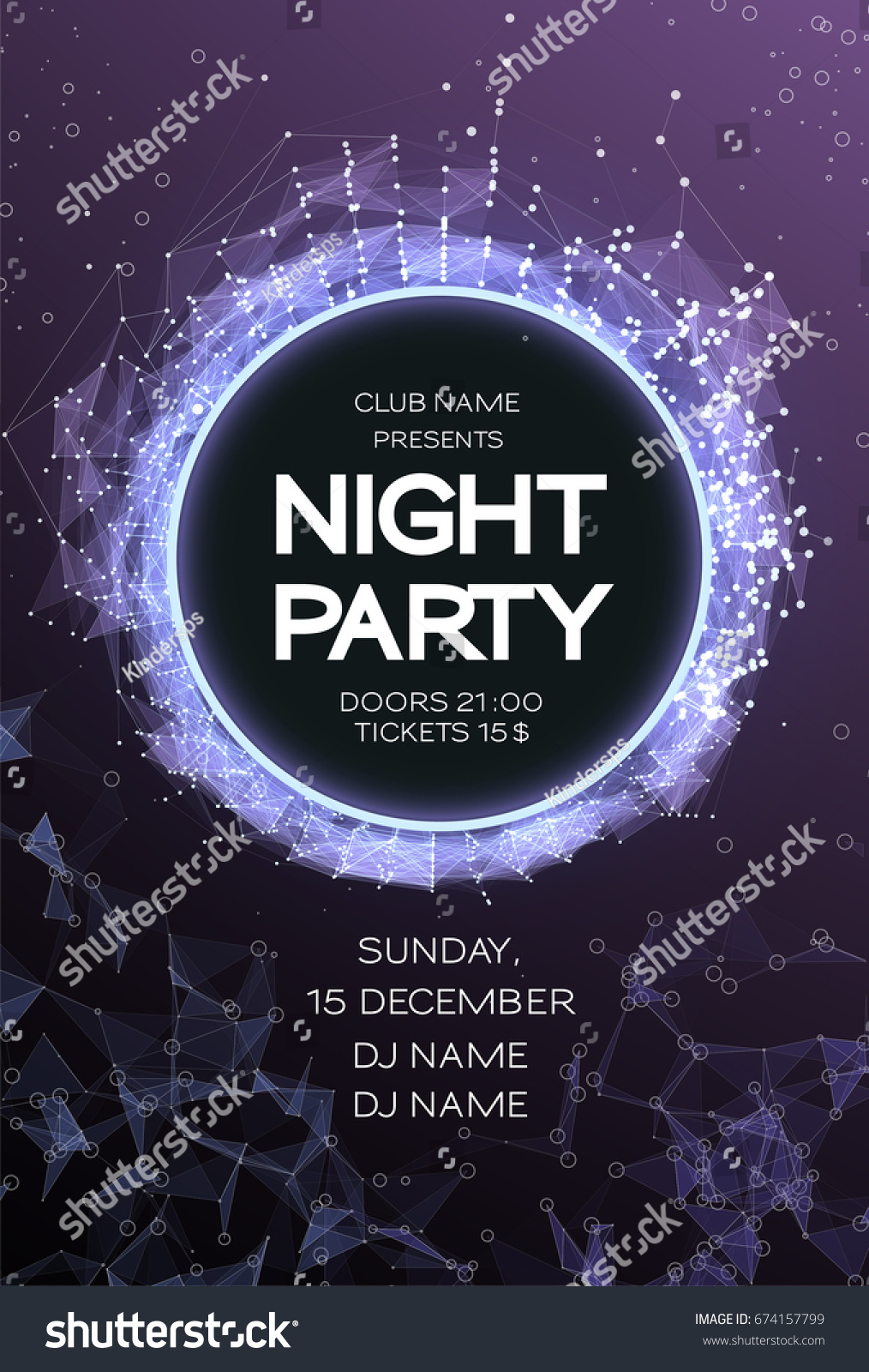 night party dance poster background event stock vector royalty free