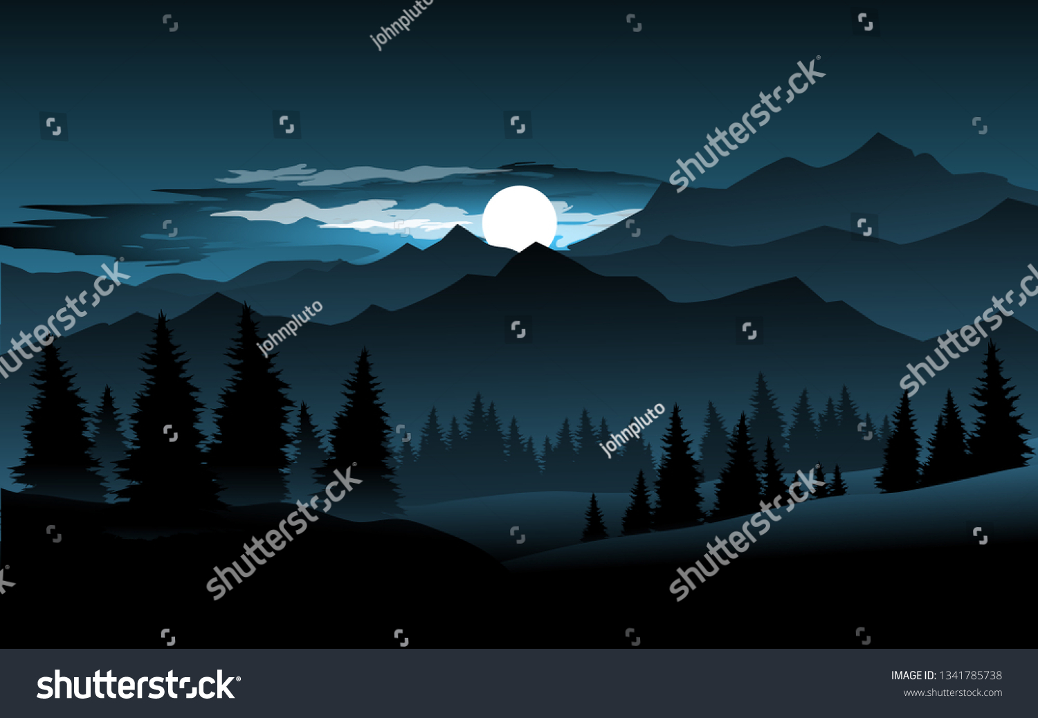 27,273 Moonlight mountains Images, Stock Photos & Vectors | Shutterstock