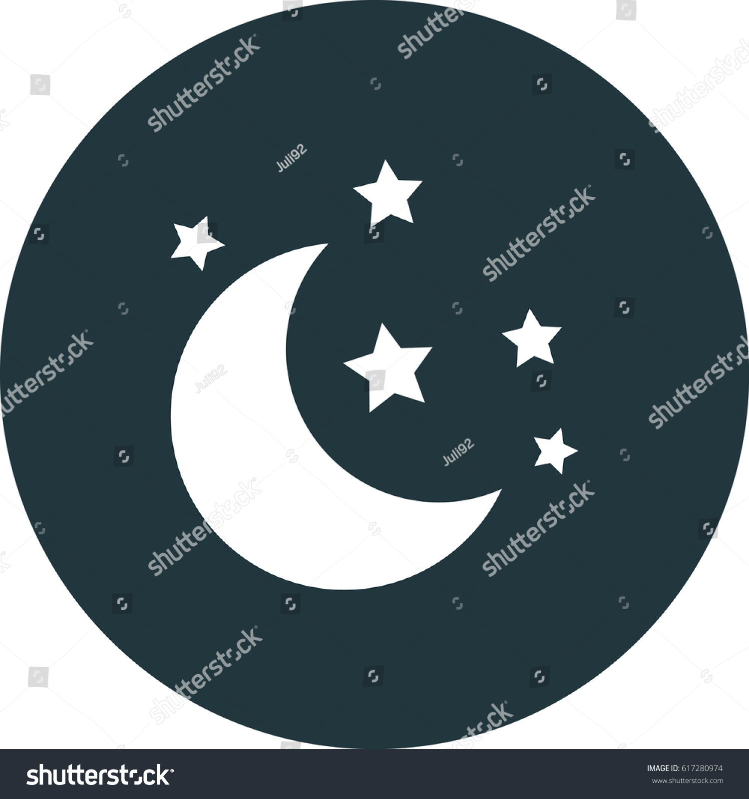 Night Vector Icon Nighttime Symbol Stock Vector 617280974 - Shutterstock