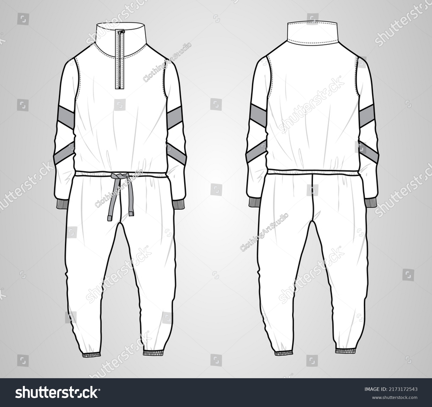 Nightwear Dress Design Technical Fashion Flat Stock Vector (Royalty ...