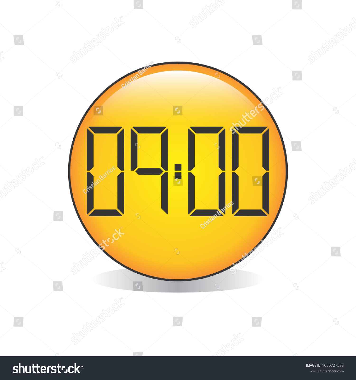 Nine Oclock Digital Clock Emoji Vector vector de stock (libre de