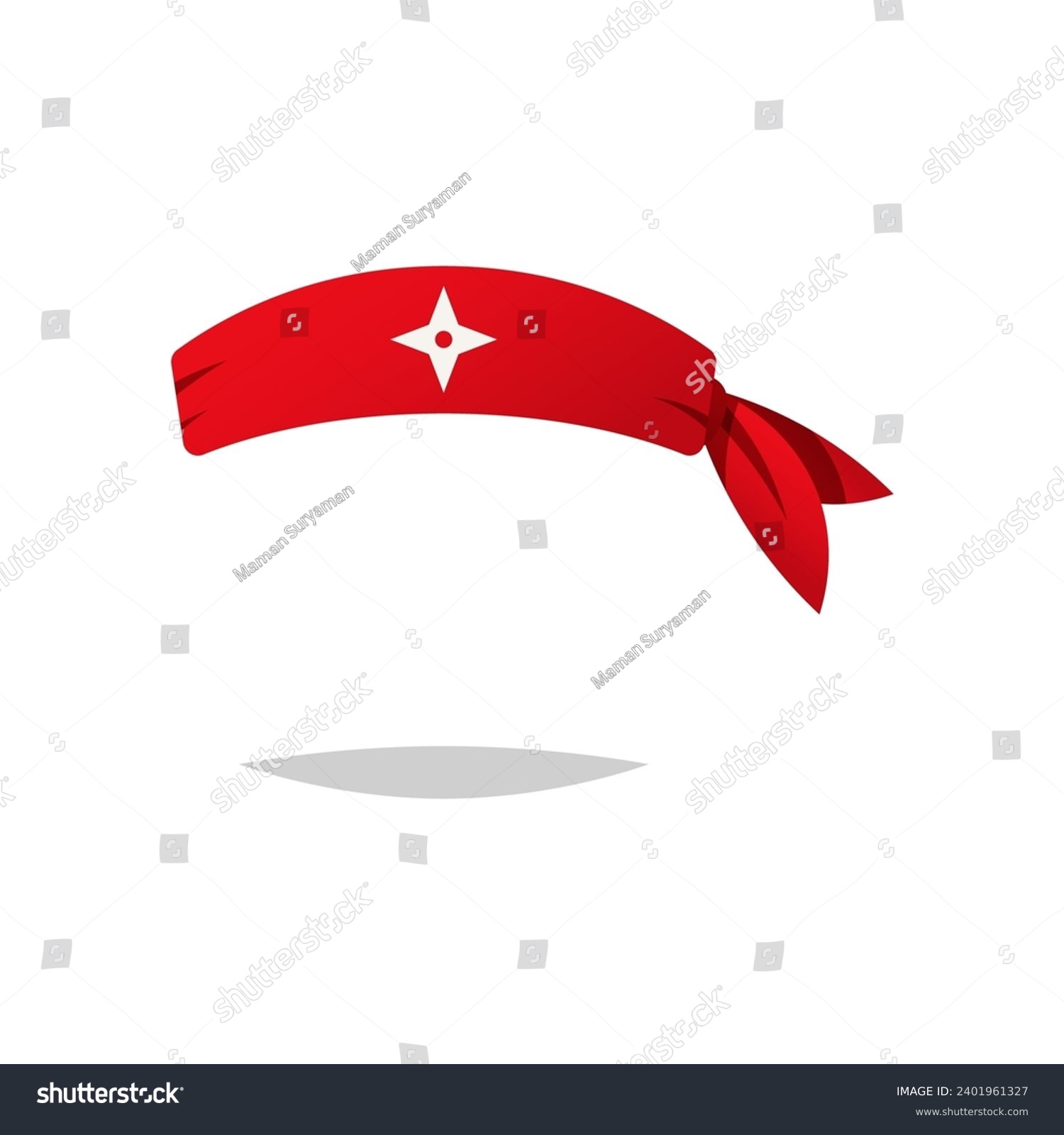 SVG of Ninja headband vector isolated on white background svg
