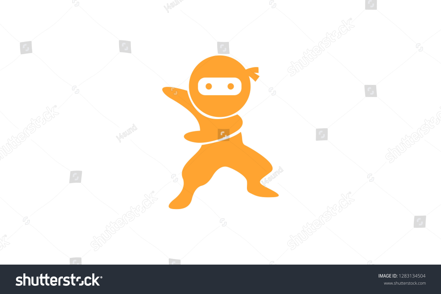 Ninja Vector Logo Stock Vector Royalty Free