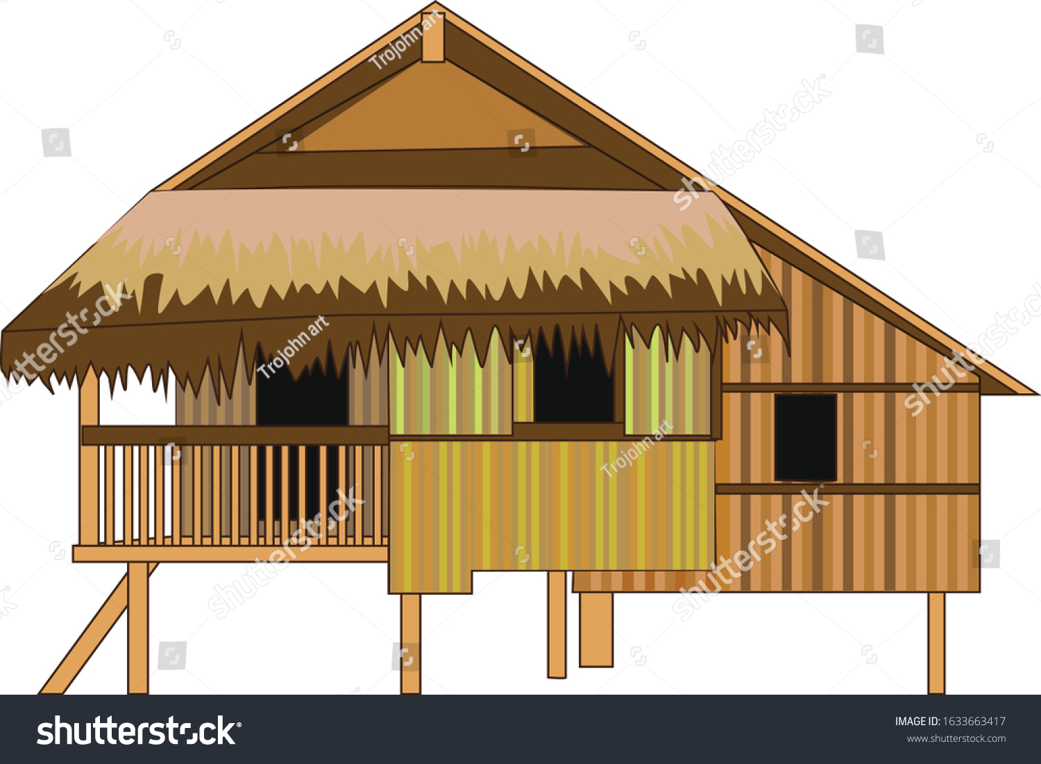 Bahay Kubo Sketch Drawing