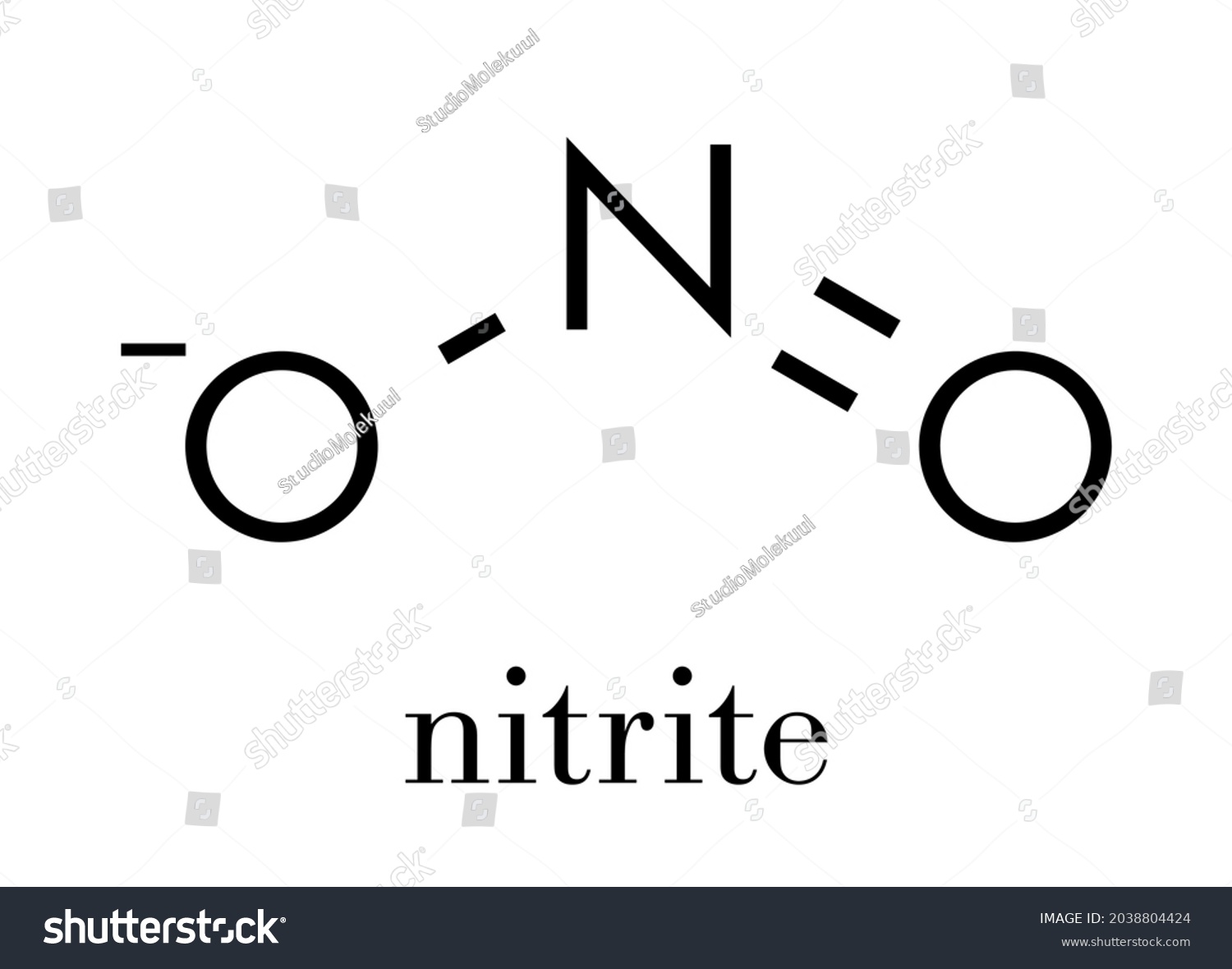 Nitrite No2 Anion Nitrite Salts Used Stock Vector (Royalty Free ...
