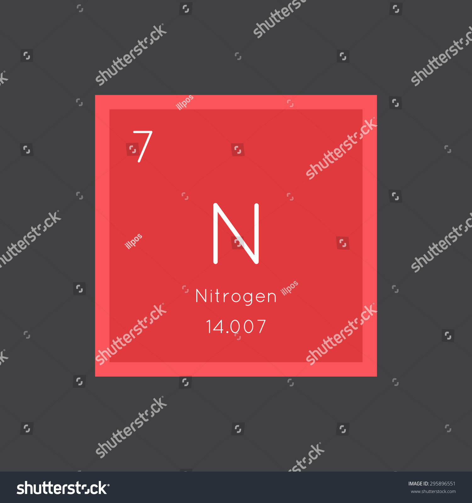 Nitrogen Simple Style Tile Icon. Chemical Element Of Periodic Table ...