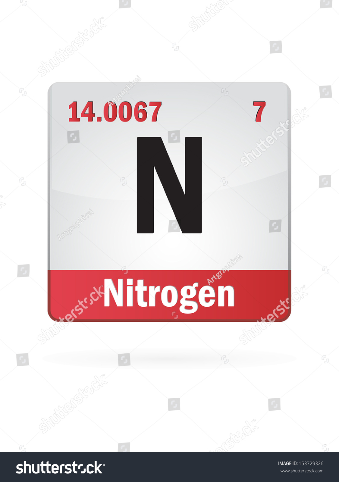 Nitrogen Symbol Illustration Icon On White Background - 153729326 ...