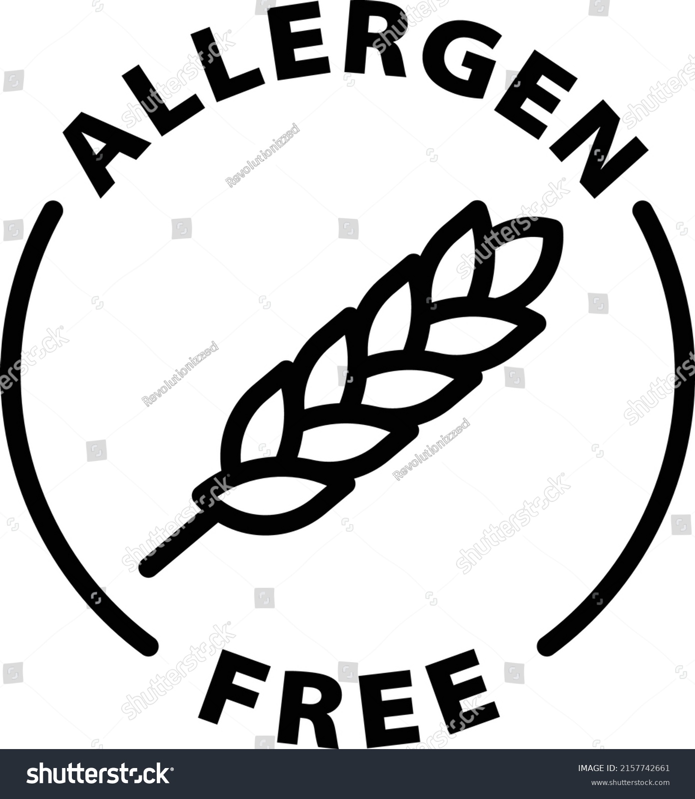 SVG of no allergen free black outline badge icon label isolated vector on transparent background	 svg