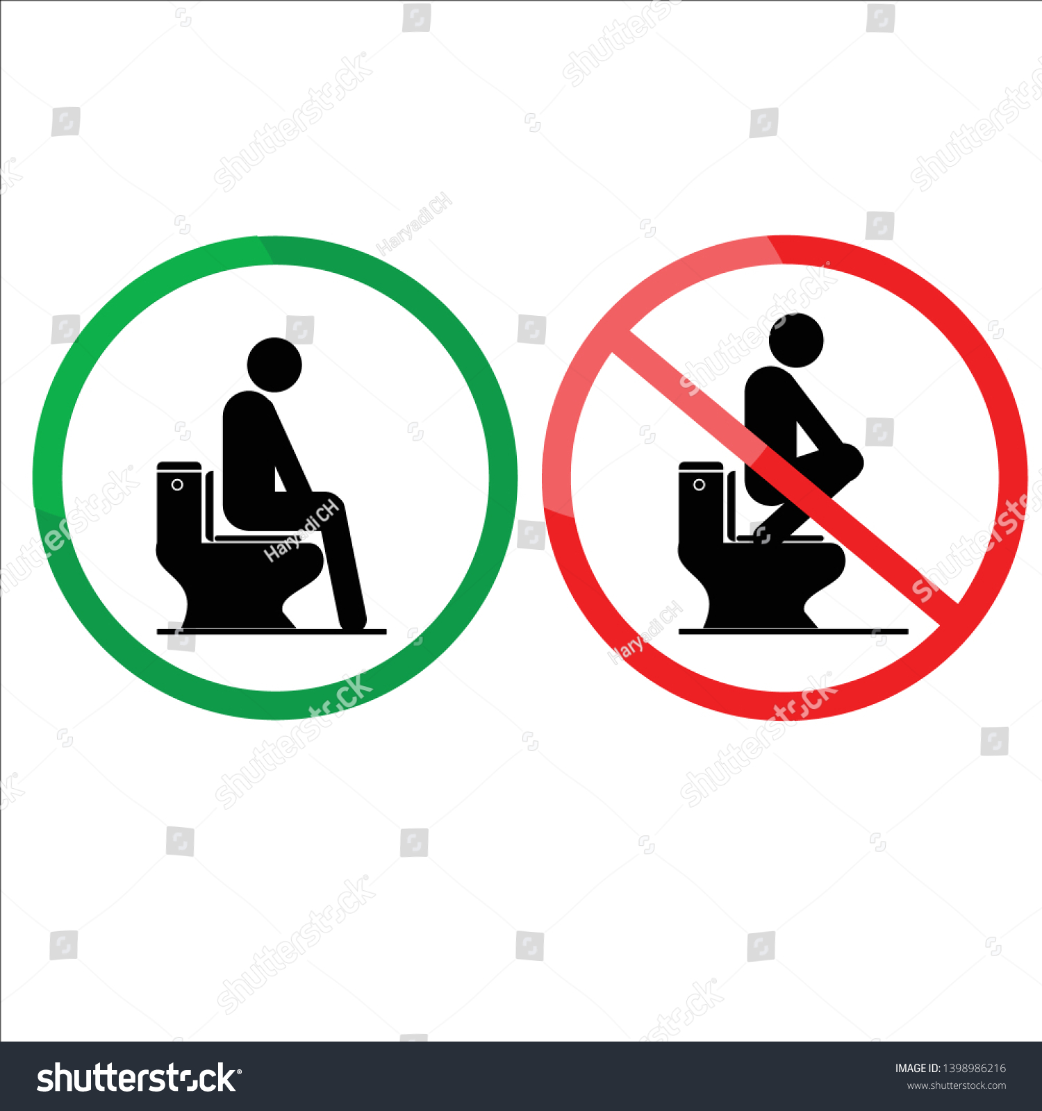 No Permit Toilet Signs Stock Vector (Royalty Free) 1398986216 ...