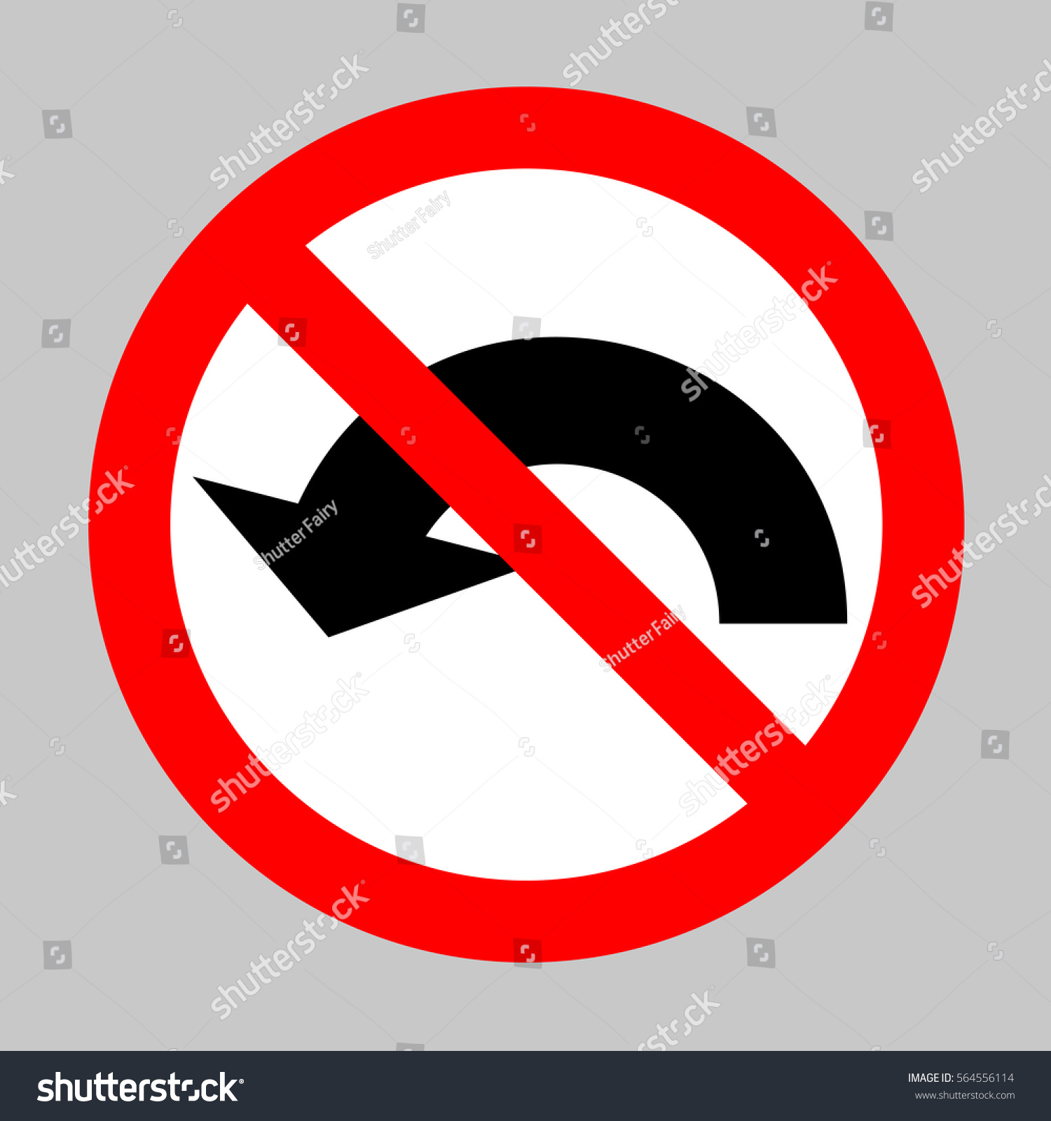 No Arrow Sign Illustration Forbidden Sign Stock Vector (Royalty Free ...