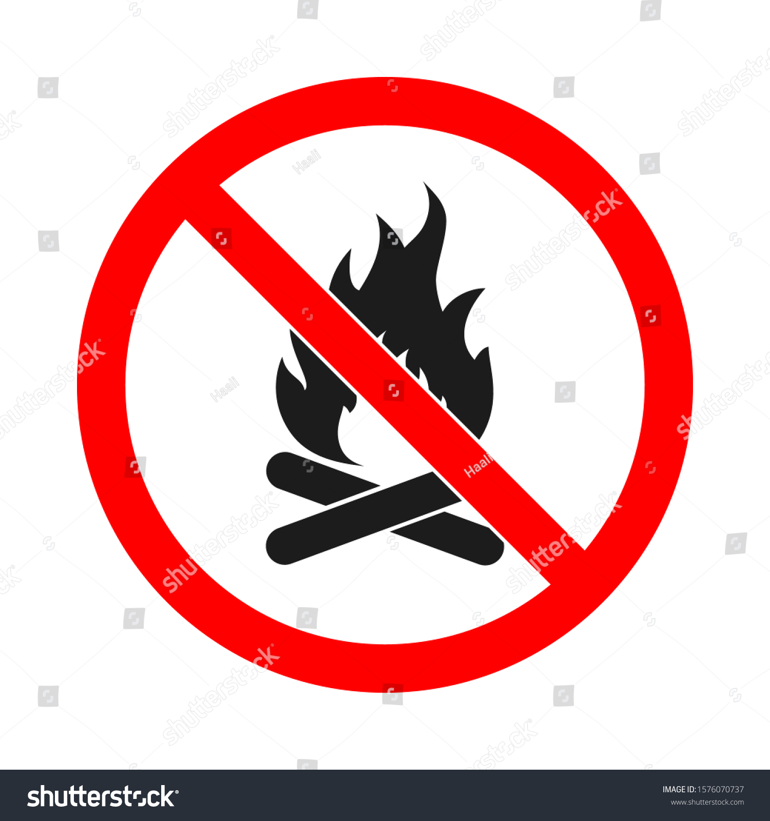 No Bonfire Prohibited Vector Symbol No Stock Vector (Royalty Free ...