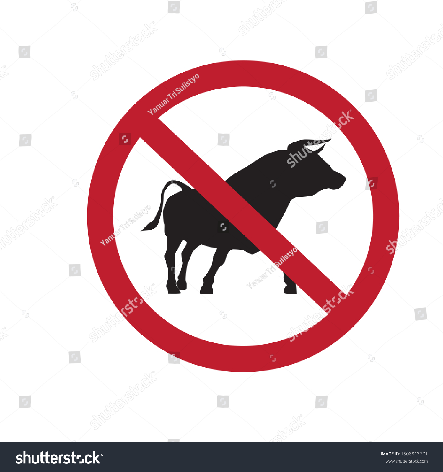 No Bull Sign Vector Illustration Stock Vector (Royalty Free) 1508813771